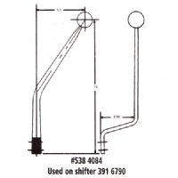 Hurst Chrome shifter stick for Shifter 3916790 Mopar B Body W Console